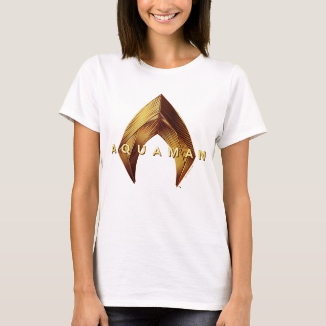 Aquaman | Golden Aquaman Logo T-Shirt (Vorderseite)