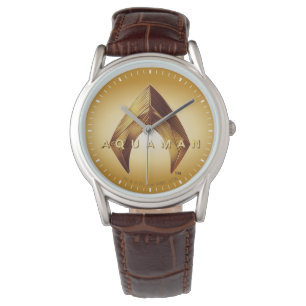 Aquaman   goldenes Aquaman Logo Armbanduhr