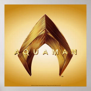 Aquaman goldenes Aquaman Logo Poster