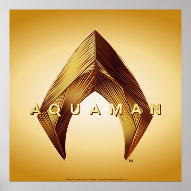 Aquaman | goldenes Aquaman Logo Poster (Vorne)