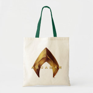 Aquaman goldenes Aquaman Logo Tragetasche