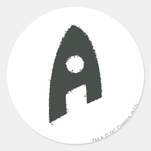 Aquaman Grunge 'A' Runder Aufkleber (Vorderseite)
