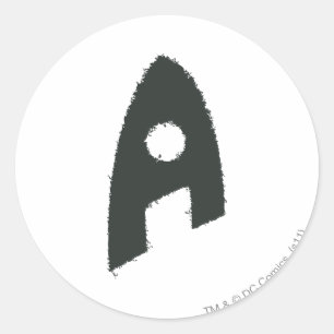 Aquaman Grunge 'A' Runder Aufkleber