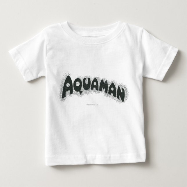 Aquaman Grunge Black Logo Baby T-shirt (Vorderseite)