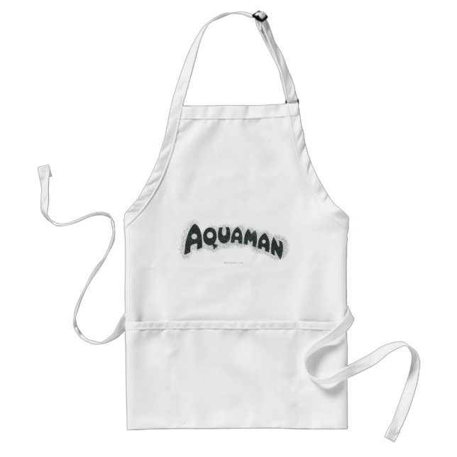 Aquaman Grunge Black Logo Schürze (Vorne)