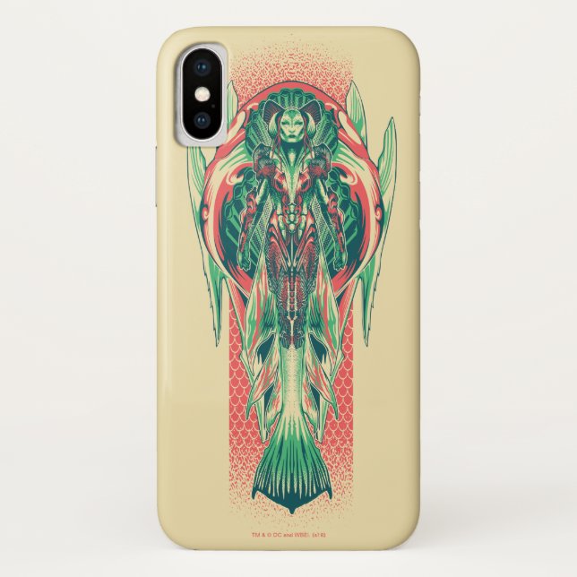 Aquaman | Königin-Fischer-Kunst Nouveau Platte Case-Mate iPhone Hülle (Rückseite)