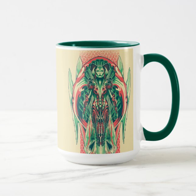 Aquaman | Königin-Fischer-Kunst Nouveau Platte Tasse (Rechts)