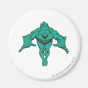 Aquaman Lunging Forward - Aquamarin Magnet
