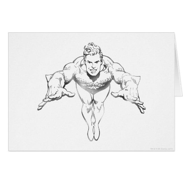 Aquaman Lunging Forward BW (Vorderseite (Horizontal))
