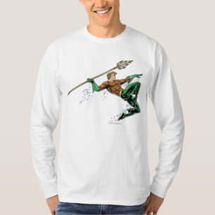 Aquaman Lunging mit Speer T-Shirt