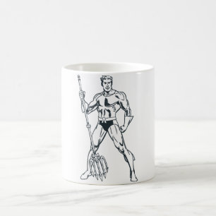 Aquaman mit Pitchfork BW Tasse