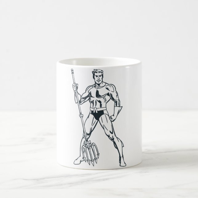 Aquaman mit Pitchfork BW Tasse (Mittel)