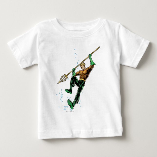 Aquaman mit Spear Baby T-shirt (Vorderseite)