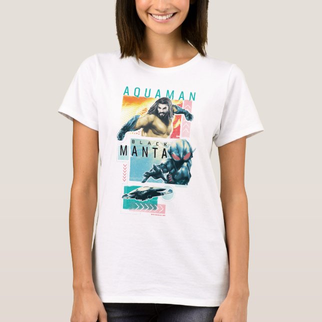 Aquaman | Modernist Aquaman & Black Manta Graphic T-Shirt (Vorderseite)
