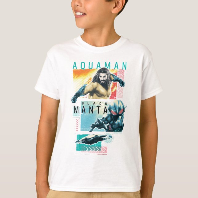 Aquaman | Modernist Aquaman & Black Manta Graphic T-Shirt (Vorderseite)