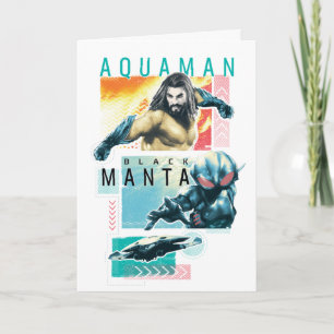 Aquaman   modernistisches Aquaman u. schwarze Karte
