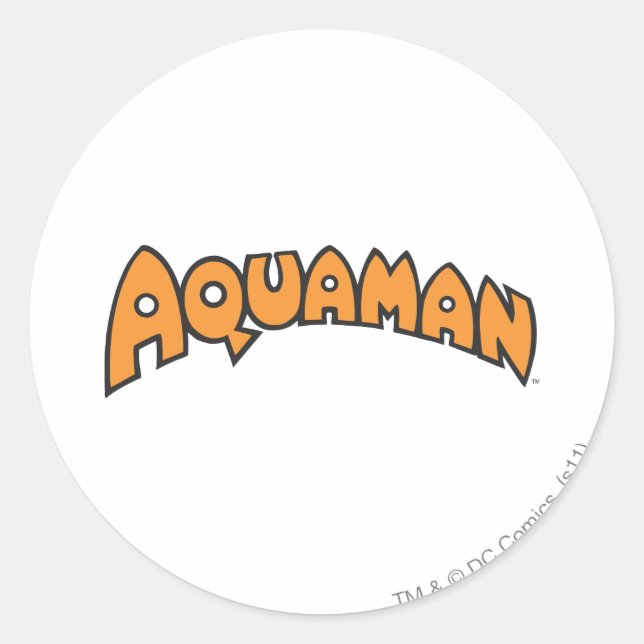 Aquaman Orange Logo Runder Aufkleber (Vorderseite)