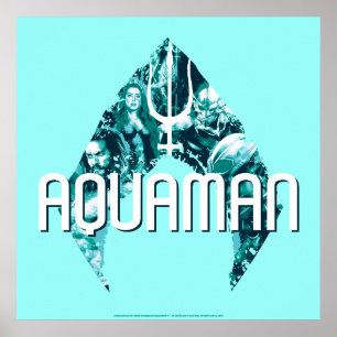 Aquaman Orin, Mera, Orm u. schwarzer Manta im Poster