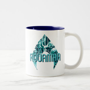 Aquaman   Orin, Mera, Orm u. schwarzer Manta im Zweifarbige Tasse