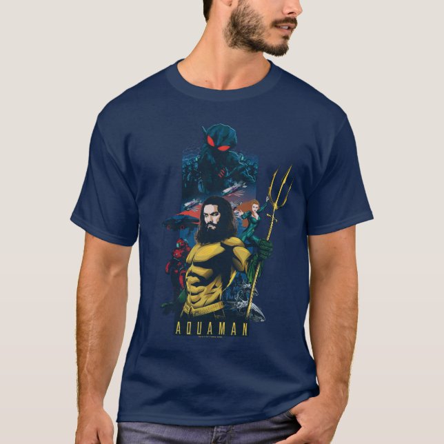 Aquaman | Orin, Mera und Black Manta Graphic T-Shirt (Vorderseite)