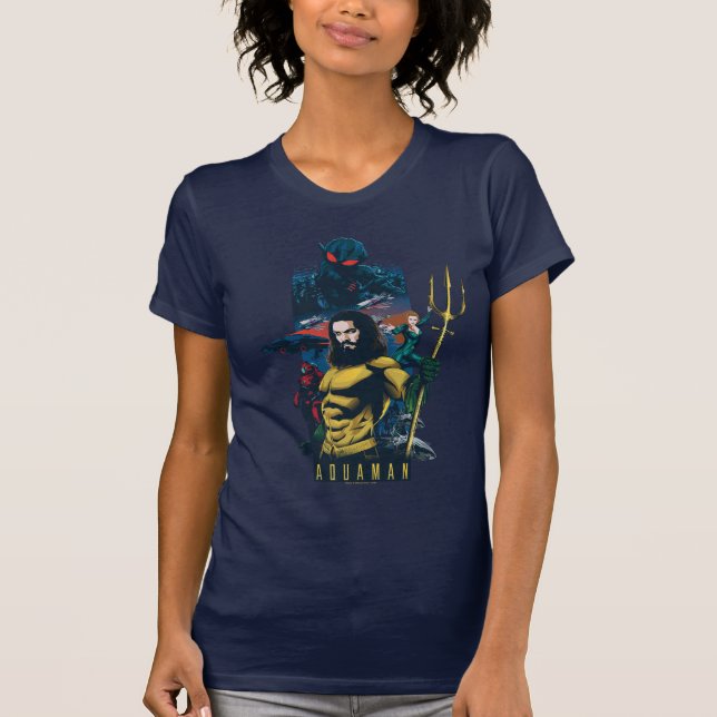 Aquaman | Orin, Mera und Black Manta Graphic T-Shirt (Vorderseite)