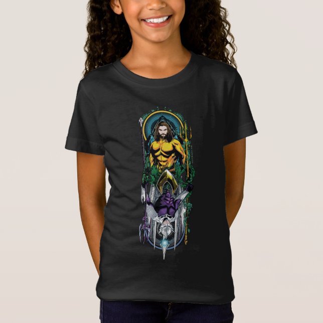 Aquaman | Orin & Orm Reversible Art Nouveau Panel T-Shirt (Vorderseite)