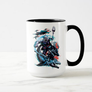 Aquaman   Orm, schwarzer Manta, Tylosaur u. Tasse