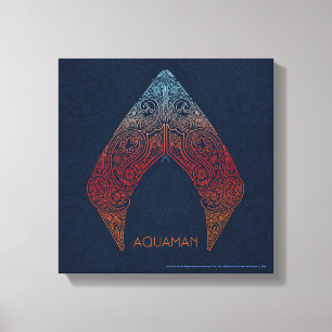 Aquaman   Paisley Aquaman Logo Leinwanddruck