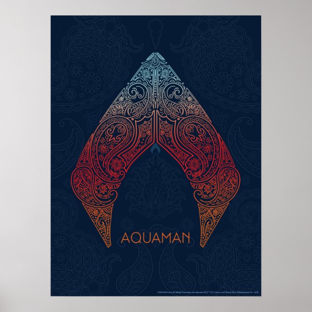 Aquaman | Paisley Aquaman Logo Poster (Vorne)
