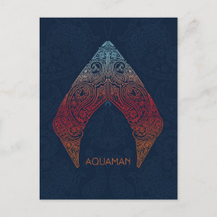 Aquaman   Paisley Aquaman Logo Postkarte