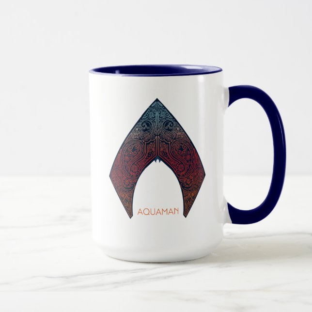 Aquaman | Paisley Aquaman Logo Tasse (Rechts)