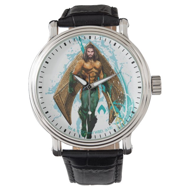 Aquaman | Prince Orin mit Aquaman-Logo Armbanduhr (Vorderseite)