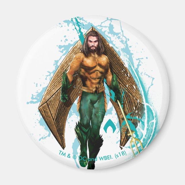 Aquaman | Prince Orin mit Aquaman-Logo Magnet (Vorne)