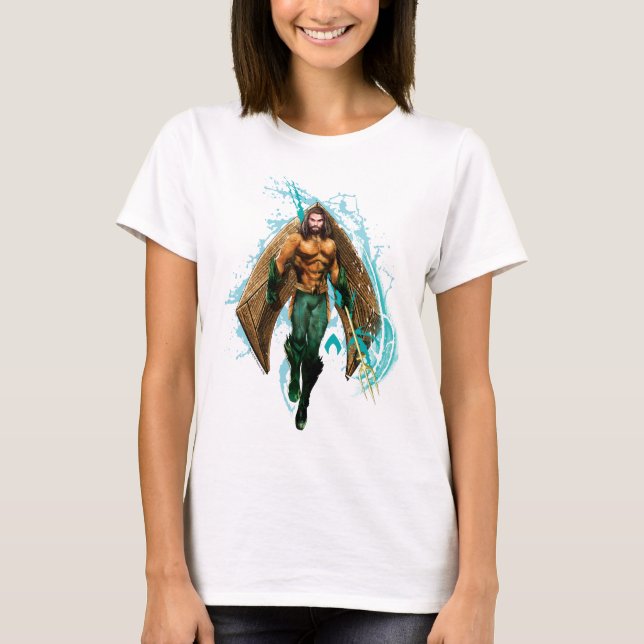 Aquaman | Prince Orin mit Aquaman-Logo T-Shirt (Vorderseite)
