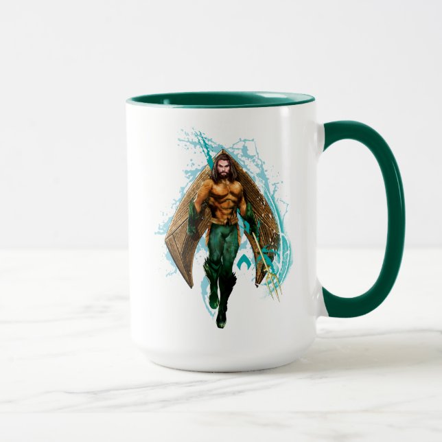 Aquaman | Prince Orin mit Aquaman-Logo Tasse (Rechts)