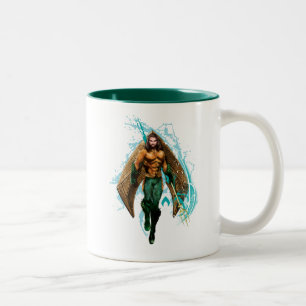 Aquaman   Prince Orin mit Aquaman-Logo Zweifarbige Tasse
