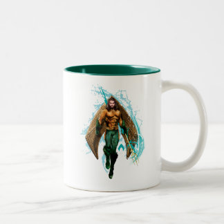 Aquaman | Prince Orin mit Aquaman-Logo Zweifarbige Tasse