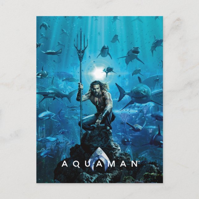 Aquaman | Prince Orin mit Wassertieren Postkarte (Vorderseite)