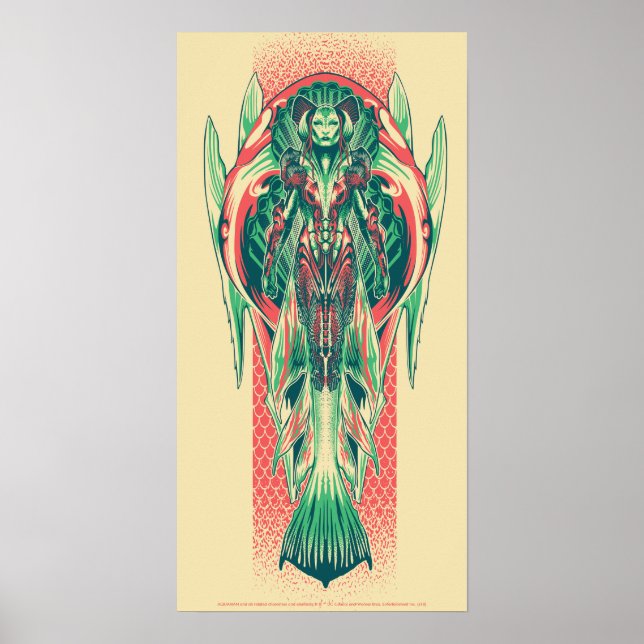 Aquaman | Queen Fisherman Art Nouveau Panel Poster (Vorne)