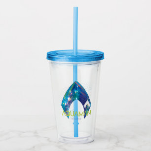 Aquaman Refracted Aquaman Logo Acryltrinkbecher