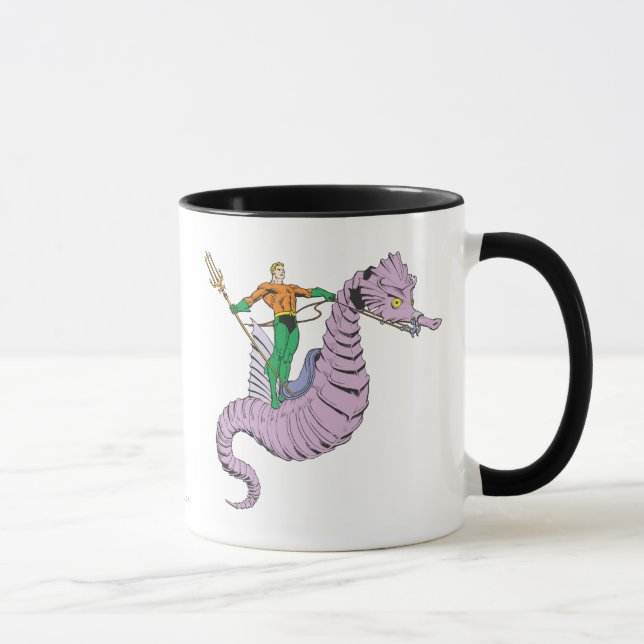 Aquaman Rides Seepferd Tasse (Rechts)