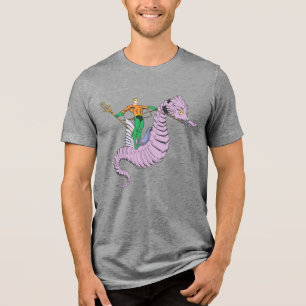 Aquaman Rides Seepferd Tri-Blend Shirt