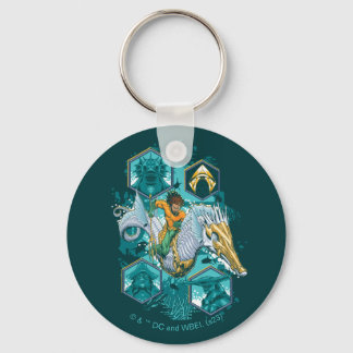 Aquaman Riding Seepferd über Kingdoms Schlüsselanhänger