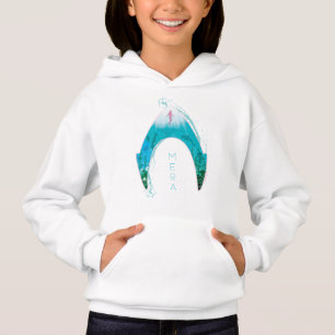 Aquaman See Through Mera Symbol Ocean Graphic Hoodie