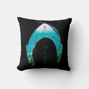 Aquaman See Through Mera Symbol Ocean Graphic Kissen