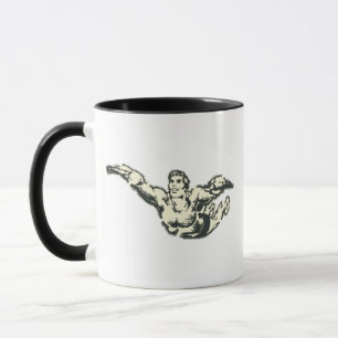 Aquaman Soars BW Tasse