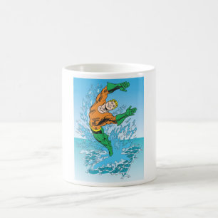 Aquaman springt aus dem Meer Kaffeetasse