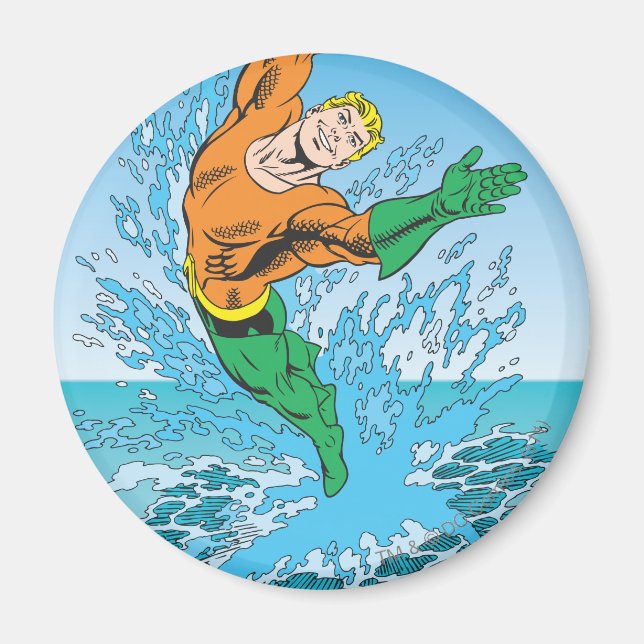 Aquaman springt aus dem Meer Magnet (Vorne)