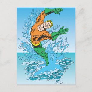 Aquaman springt aus dem Meer Postkarte