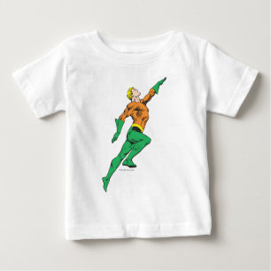 Aquaman springt hoch baby t-shirt